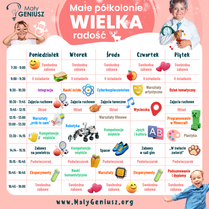 Półkolonie zimowe 2026 – jak wybrać między TwojRobot.pl a Małym Geniuszem? Półkolonie zimowe 2026